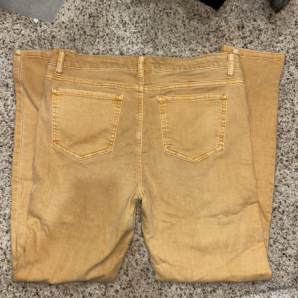 Vanilla Star Women's Light Brown Distressed Skinny Jeans - Picture 4 of 4